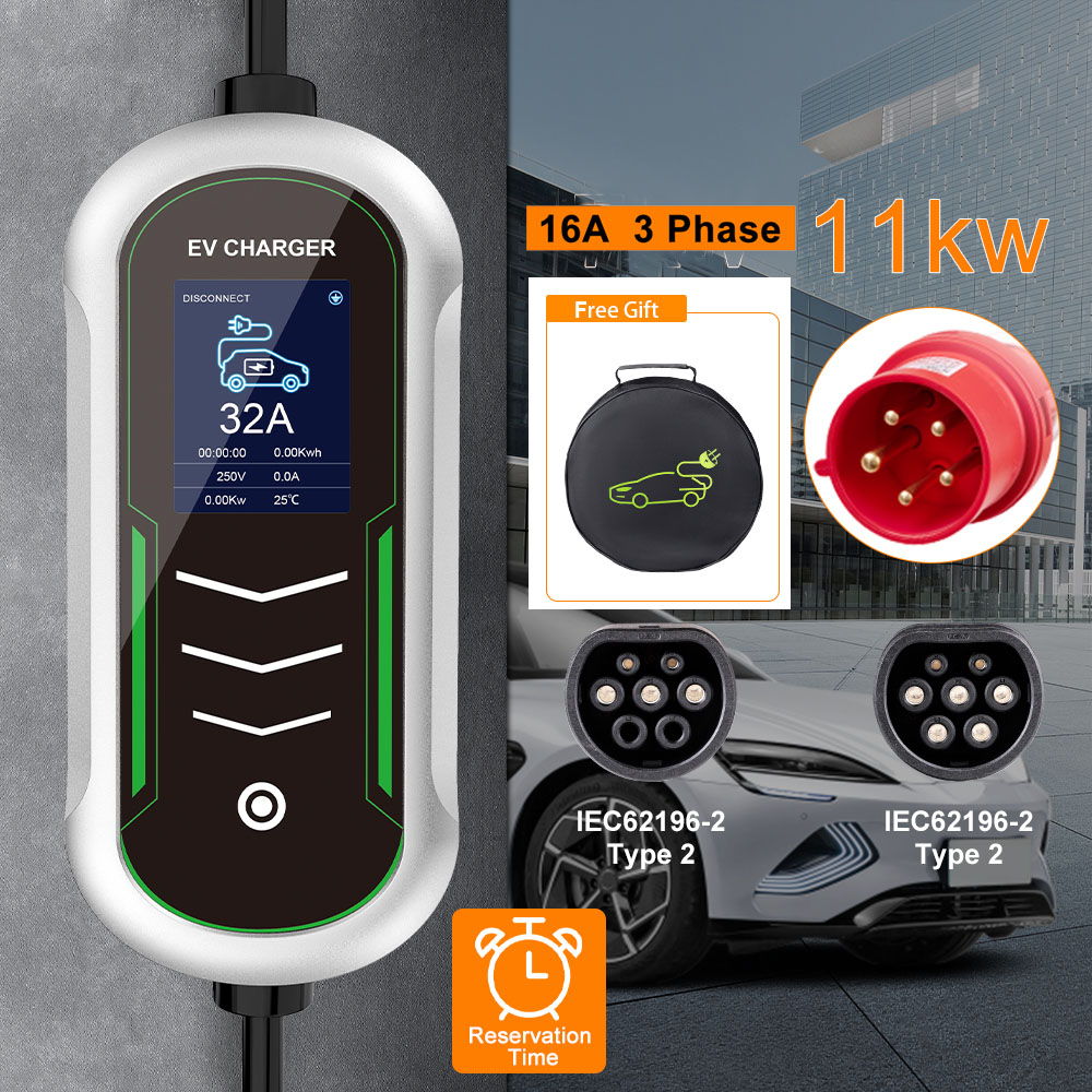 Type 2 Portable Ev Charger 11Kw Cee - IPENGEN 11KW EV Taşınabilir Şarj Cihazı