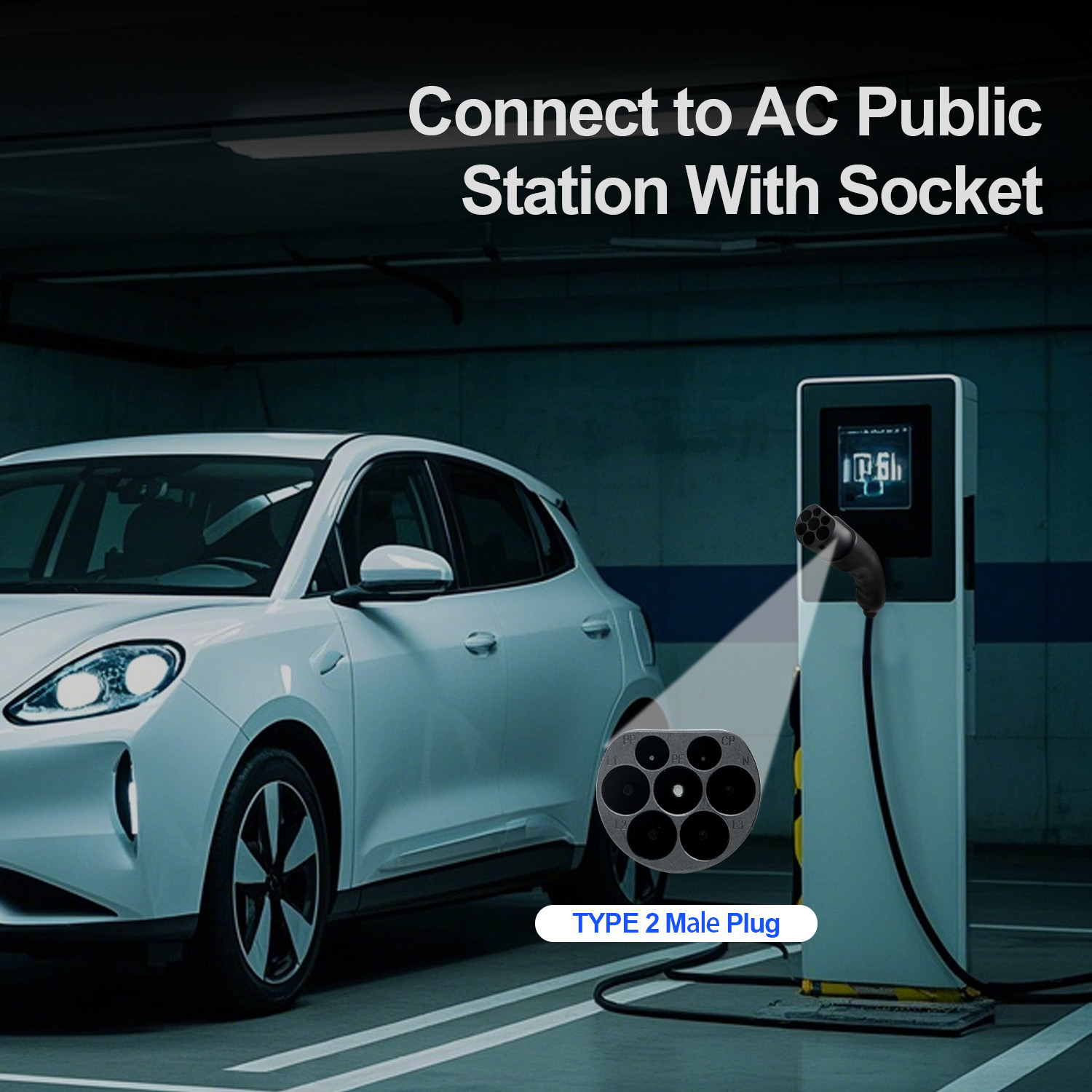 Kolanky EV Tip 2 Erkek Fiş 1P/ - Ev Charger Type 2 22Kw 32A 3 Phase incelemesi ve fiyatı