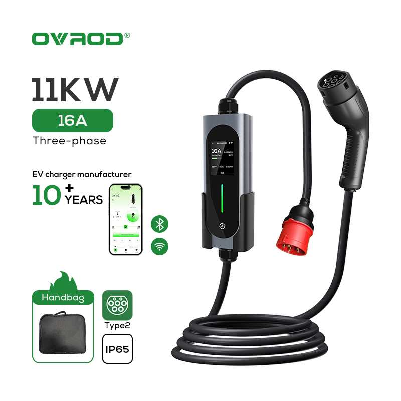 Ovrod Ev Araç Şarj Cihazı 16a  - Type 2 Portable Ev Charger 11Kw Cee incelemesi ve fiyatı