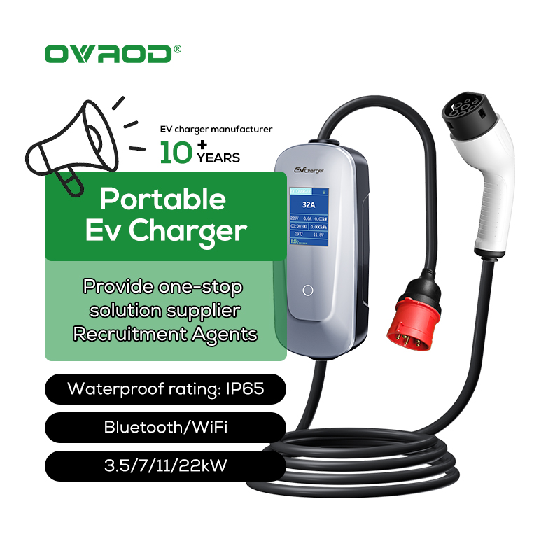 Ovrod Elektrikli Araba 16a Mod - Type 2 Portable Ev Charger 11Kw Cee incelemesi ve fiyatı